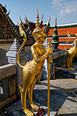 Bangkok Grand Palace, Wat Phra Keow (temple of the Emerald Buddha), Apsonsi, a half-woman, half-lion creature on the western end of the platform. 